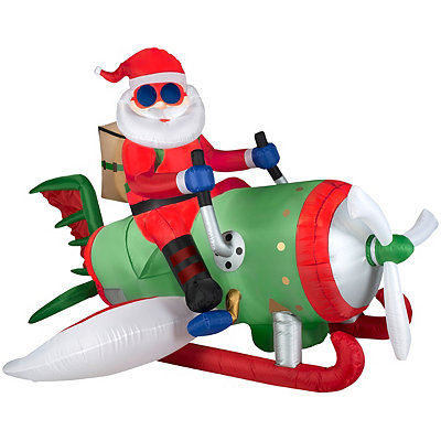 Chrismas inflatable military santa blowups